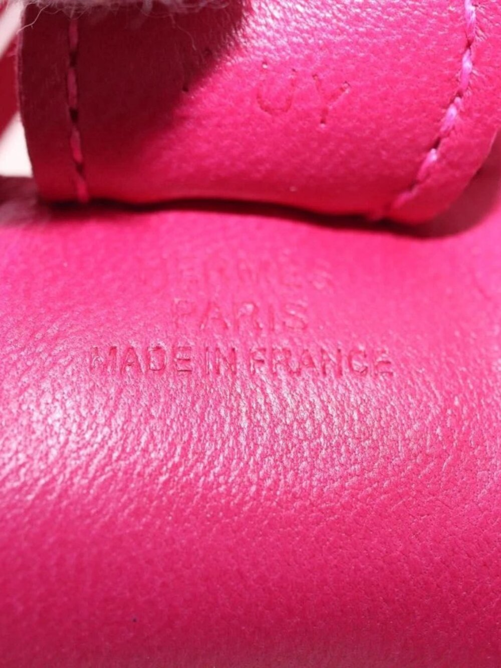 HERMES Rodeo Charm PM Charm Leather Pink Auth ka1569M - Picture 10 of 12